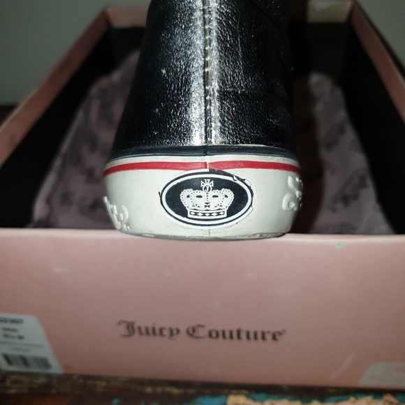 Juicy Couture Metallic Silver Leather High Tops - Picture 8 of 11